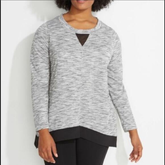 Lane Bryant LIVI ACTIVE SPA MESH HEM Top - Picture 1 of 7